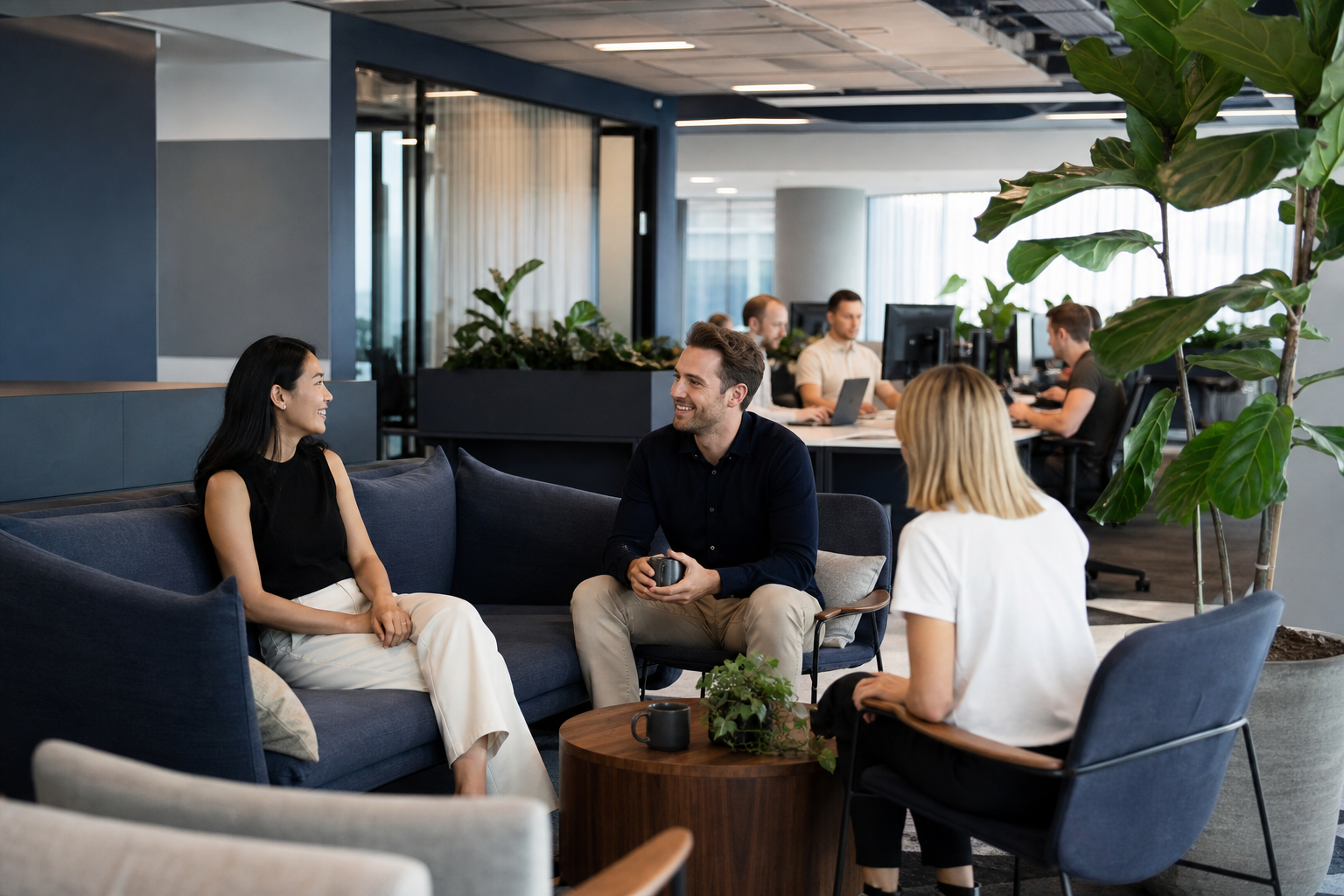 Detoxiofiltering vibrant workplace culture space